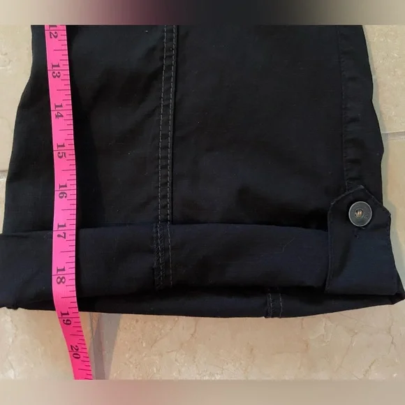 UNIONBAY Black Capris with Adjustable Gray Belt - Picture 13 of 16